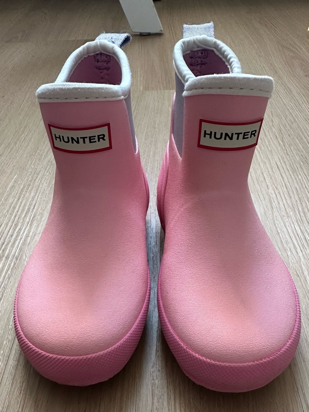Hunter Kids Pink Rain Chelsea Boots